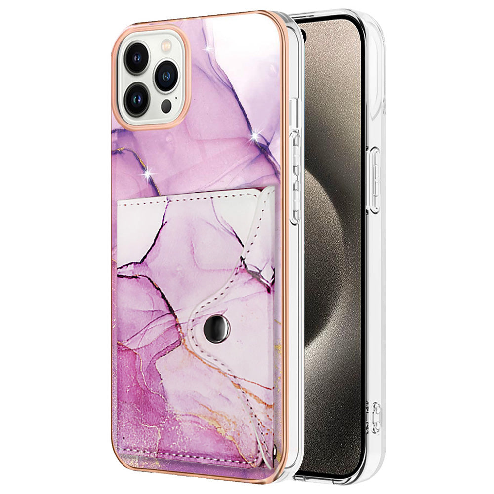 YB Leather Coating Series-9 for iPhone 15 Pro Max Case Card Slot Kickstand PU+TPU IMD Phone Cover YB Leather Coating Series-9 for iPhone 15 Pro Max Case Card Slot Kickstand PU+TPU IMD Phone Cover